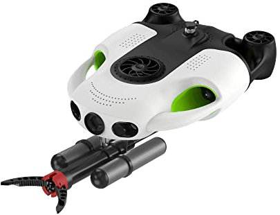 Youcan Robot BW Space Pro Max Underwater Drone with Robotic Arm Claw 4K UHD Camera Remote Control Dive to 330ft Real-Time Viewing Stable Signal RC Submarine,ROV (Tether of 100m Set)