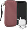kwmobile Handytasche für Smartphones XXL - 7 - Neopren Handy Hülle Dark Rose - Handy Tasche 17,7 x 8,5 cm Innenmaße