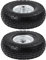 Yaheetech 10in Wheelbarrow Wheels Tyre Set of 2PCs Puncture Proof, Solid Wheelbarrow Trailer Tires, Garden Truck Trolley Wheels for Lawn Trolley/Wagon/Barrow/Go Cart/Trailer Truck