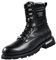 Dream Apparel Herren-Motorradstiefel zum Reiten, Bikerstiefel mit seitlichem Reißverschluss, wasserdicht, schwarz, Kunstleder, Bikerstiefel, Stiefeletten, Schnürstiefel, Militär, Kampfstiefel mit