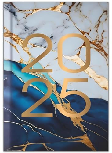 2024 Tagebuch im Taschenformat, Wochenansicht, Tagebuch, ganzjährig, Kalender, Planer (Marmor)
