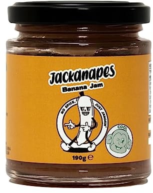 Banana Jam by Jackanapes 190g - Caribbean Inspired Vegan Cooling Fruit Jam - Palette Cleansing Sweet Condiment with a Touch of Lime