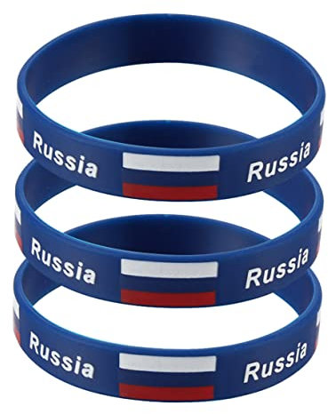 OHPHCALL 6er-pack Länderflaggen-armband-set Silikon-sportarmband Für Zufällige Buchstaben