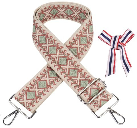 GOTRUST Bag Straps for Handbags Wide 5cm, Adjustable Shoulder Straps with Bag Handle Ribbon Scarf, Replacement Bag Strap Crossbody, Women Girls Cross Body Handbag Purse Strap Belt