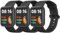 Mugust 3 cinturini per Redmi Watch 2 Lite/Xiaomi Mi Watch 2 Lite Donna Uomo Silicone Colorato Ricambio Morbido Bracciali di Ricambio per Xiaomi Mi Watch 2 Lite/Redmi Watch 2 Lite, Nero/nero/nero