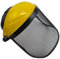 Trimming Full Face Protector Protective Screen Multipurpose Mesh Visor for Gardening Landscaping Lightweight, Yellow