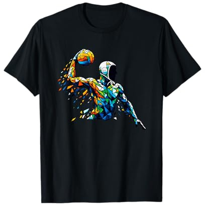 Polygon Art Water Polo Ball Aquatic Polo Player T-Shirt