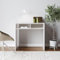 URBNLIVING Table console en bois 80 cm pour ordinateur portable, bureau, couloir, 2 étagères de rangement