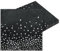 Servietten, 20 Stück Schwarz mit Gepunktete Silber Goldfolie Party Servietten 3-lagig Papier Servierten, Cocktail Serviette 33 x 33cm Papierservietten