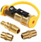 Facynde Propane Quick Connect Adapter for Propane Hose, Quick Connect Disconnect Kit Fitting Shutoff Valve Schnellverschluss Kit Absperrventil Und Voll Stromstecker Für Propan