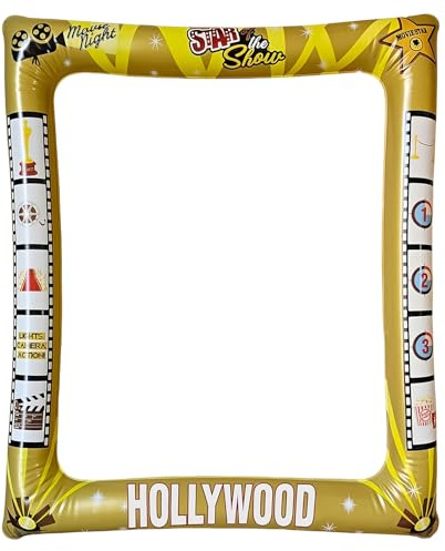 Hollywood Filme Aufblasbarer Fotorahmen,Fotobox Accessoires Selfie Bilderrahmen Aufblasbare Fotorahmen Große,Photo Booth Selfie Rahmen Ideal für Festivitäten,Party Zubehör für Erwachsene Kinder