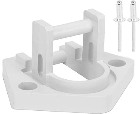 GRCFUMO RV-Markisen-Bodenmontagehalterung, RV-Markisen-Unterfuß, Aluminium-Markisen-Ersatzteil-Unterfußboden für abgerundete Hardware