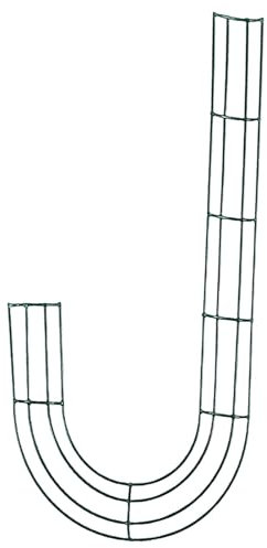 J-förmiger Metallkranz - Metallkranz in Form eines Zuckerstangens | Blumenkranz aus Metall mit Weihnachtsrahmen | Weihnachtskranz für Haustür | Weihnachtskranz | Weihnachtskranz | Weihnachtskranz