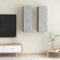 Sufrk TV Cabinets 2 pcs Concrete Grey 30.5x30x90 cm Engineered Wood,Modern TV Cabinet Stand Storage Shelves Table Mobile Bedroom Furniture Bookshelf Bookcase