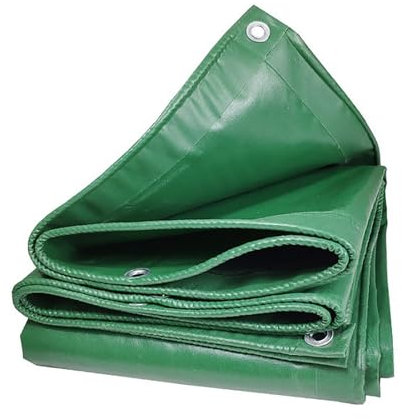 Lona resistente con ojales y rejilla reforzada, cubierta grande para plantas de jardín, gallinero y camping