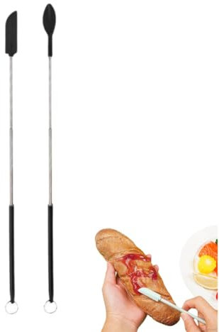 3 in 1 Silicone Multifunctional Extendable Silicone Telescopic Spatula,Silicone Mini Spatulas Extendable Slicker-Spoon,Cosmetic Bottle Jam Scraper Cream Cake Spatula Kitchen Baking Accessories