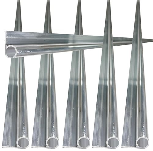 Etomvoop 6 rieles de toldo de 60 cm con canal C de 180° y 3,6 metros de aluminio para autocaravana T4, T5, T6, autocaravana, caravana