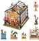 RYAN Maquette en Bois a Construire avec Lumineuse LED Maison Miniature a Construire DIY Serre Transparente Maquette pour Loisirs Créatifs Adultes Cadeaux pour Ami