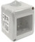 Boîtier de surface pour installation électrique, 2 modules, idéal pour distribuer des connexions électriques dans des espaces restreints.