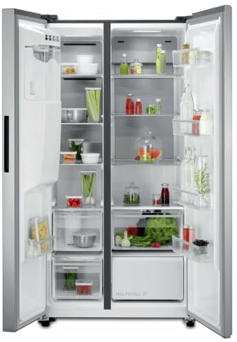 AEG 9000 MultiChill 0° / Side by Side Kühlschrank / 1775 mm / 572 L/NoFrost ORX9V351DU Edelstahl-Look, Seiten grau