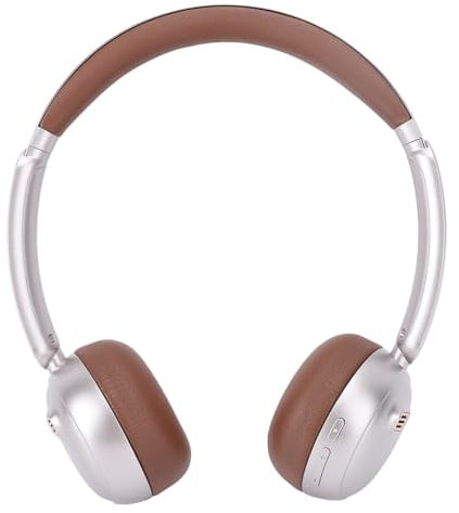 Zunate Matte Textur Over-Ear-Funkkopfhörer, Retro-5.4-Kopfhörer, Geräuschunterdrückung, Verlustfreier Klang, Leicht, Bequem für Reisen (Brown)