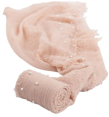 yufana Newborn Lace Wrap Photo Props, Baby Photography Props DIY, for Baby, Baby Swaddle Photography Background (Beige467)