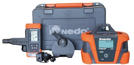Nedo PRIMUS 3 HVA Rotationslaser mit COMMANDER 3 – horizontaler und vertikaler Baulaser, vollautomatisch, AutoAlign, Laserklasse 2