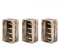 Divero 3er Set Vintage Aufbewahrungskiste Holz braun geflammt – Vielseitige Stapelbox L – 51x36,5cm, Höhe 23cm, Handarbeit
