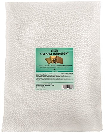Creato Creafill Ultralight 5 L Granulat Füllmaterial, Styropor, Weiß, 40 x 30 x 8 cm, 5
