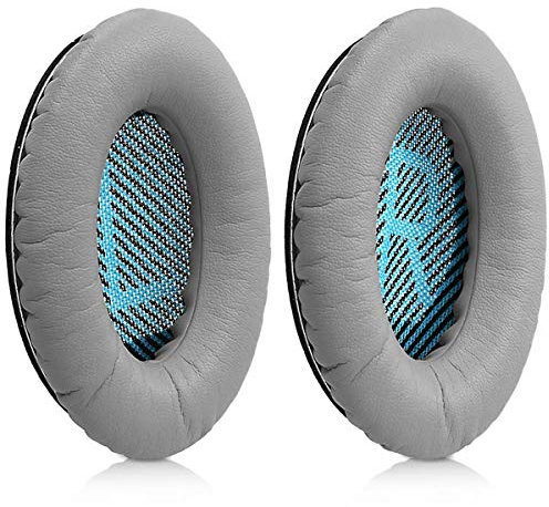 Ear Pads Replacement for Bose Quiet Comfort QC35 / 35ii QC25 QC15 QC2 Ae2 Ae2i Ae2w SoundTrue AEII SoundLink AEII Headphone by MMOBIEL - Isolation Memory Foam Cushions - Earpads Replacement - Grey
