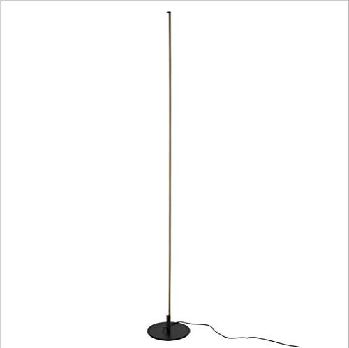 Lampadaire LED, Or Argent Noir 150cm 3 Couleurs Température Lampe Sur Pied, Lampadaire En Fer Forgé Vernis De Cuisson Minimaliste, Chevet Dans Le Salon Coin Chambre (Couleur : Noir)