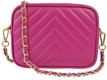 Parubi Sac Porté Épaule pour Femmes, Sac à Bandoulière en Cuir Souple Véritable Matelassé, Fabriqué en Italie, Sac à Main Sacs à Bandoulière Détachable pour Femme et Filles (Lola)