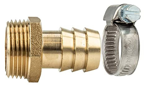 tecuro Sauger Schlauchtülle Ø 63 mm x 2 1/2 Zoll AG und W4 Schlauchschelle 60-80 mm