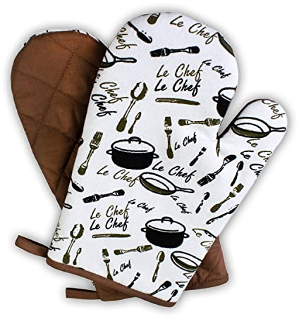 Ofenhandschuhe Kitchen, Le Chef, 1 Paar, PSA-Kategorie II bis 250°C hitzebeständig, geprüftes und zertifiziertes Produkt