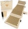CALM ELEPHANT ORIGINAL Akupressurmatte mit Kissen XXL Set GENUINE 5-teilig, Massagematte Rücken, Verspannungen lösen, Akupunktur Matte, Kissen mit Wärmefunktion, Lendenkissen, Fußmatte & Tasche, beige