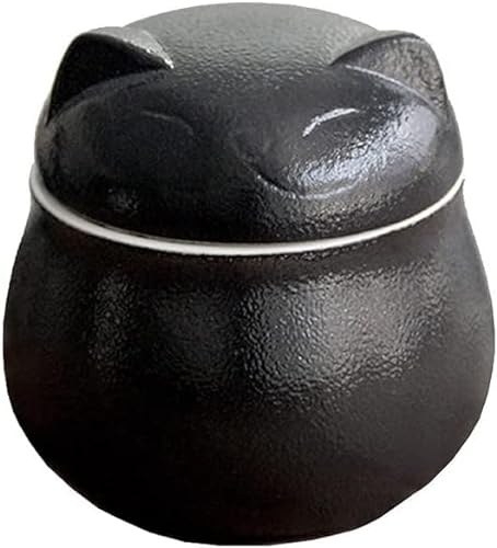 GImLY Bocal en céramique en relief chat petit plat de bonbons sucrier bocal de stockage avec couvercle de joint