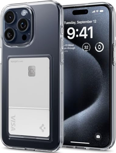 Spigen Crystal Slot Designed for iPhone 15 Pro Max Case Cover (2023) - Crystal Clear