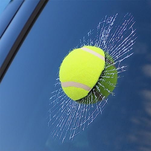 Car Styling Baseball Football Tennis Stereo Broken Glass 3D Sticker Car Window Self Decal Car Ball Cars Adhesive Stickers Hits