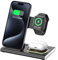 Aimtel 3 in 1 Foldable Charging Station Compatible for Apple Watch 10/Ultra 2/9/8/7/6/SE,Fast Wireless Charger Travel&NightLight for iPhone 16/16 Pro/16 Pro Max/16 Plus/15/14/13/12,Air Pods Pro/4/3/2