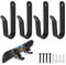 NQEUEPN 4 Stück Snowboard Wandhalterung, Horizontal Snowboard-Präsentationsständer Wandmontage-Clips Skihalter Regalaufhänger Organizer für Innenräume Zimmer Garage Skibrett, Aufbewahrung (Schwarz)