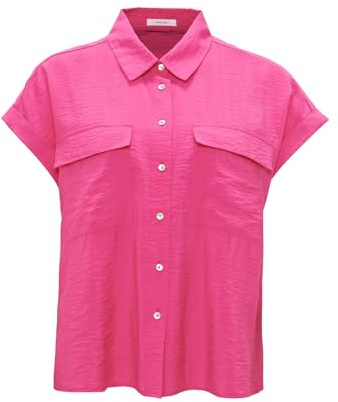 OPUS Damen Kurzarmbluse | Hemdbluse FITARA pink Punch, 38