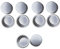 MUXSAM Kerzenhalter für Stabkerzen 10 Stück Metall Klein, Teelichter, Silber Kerzeneinsatz Tafelkerzen, für Baumkerzen,46,7 * 20mm Innendurchmesser 40mm，Silbrig