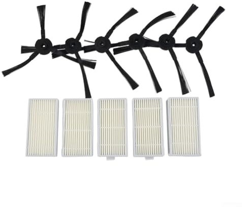 ZiStarlilife Seitenbürsten für SilverCrest für SSR 3000 A1 Roboterstaubsauger, Ersatzzubehör, Staubsauger-Ersatzbürste und Filter-Set