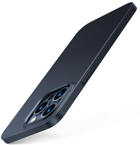 TORRAS Ultra Dünn für iPhone 15 Pro Hülle Samtiger Griff (Nie Staub anhaftend) Unzerbrechlich Schutz Handyhülle iPhone 15 Pro Case Elegantes Aussehen Slim Schwarz