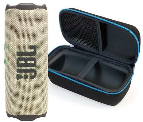 JBL Flip 7 (sable) + Bundle avec divvi! Étui de protection rigide (noir)