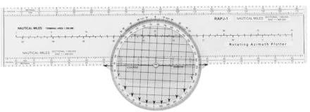 Ticha Aviation Navigation Rotating Azimuth Plotter mit WAC Charts, 8 Funktionen Flugplanungstool, genaue Skala für Luftfahrtstudenten