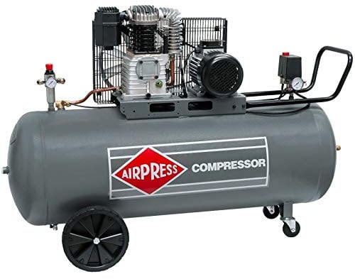 Airpress® ölgeschmierter Druckluft-Kompressor 3 PS 2,2 kW 10 bar 200 Liter Kessel 400 Volt großer Kolben-Kompressor HK 425-200