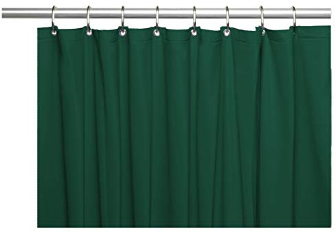 Venedig Eleganter Home Heavy Duty Vinyl-Duschvorhang mit 12 Metallösen, Dunkelgrün