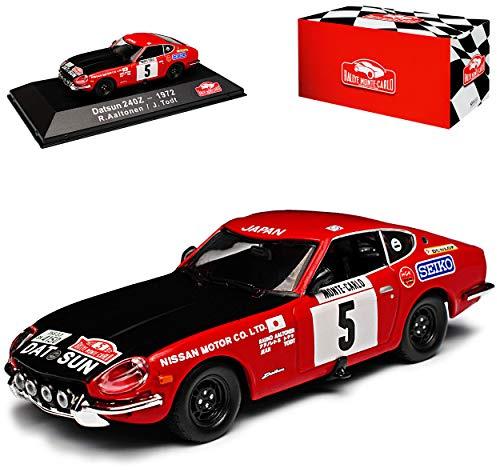 Datsun Nisan 240Z Aaltonen Jean Todt Rallye Monte Carlo 1972 1/43 Atlas Modell Auto mit individiuellem Wunschkennzeichen