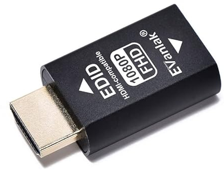 EVanlak HDMI-Emulator-Adapter (3. Generation), kompatibel mit Mac Thunderbolt auf HDMI-Switches/Extender/AV-Receiver/Video-Splitter, 1080 x 1920 bei 60 Hz, 1 Stück……